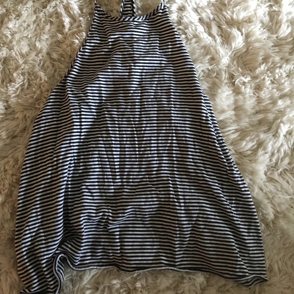 High neck, halter tank